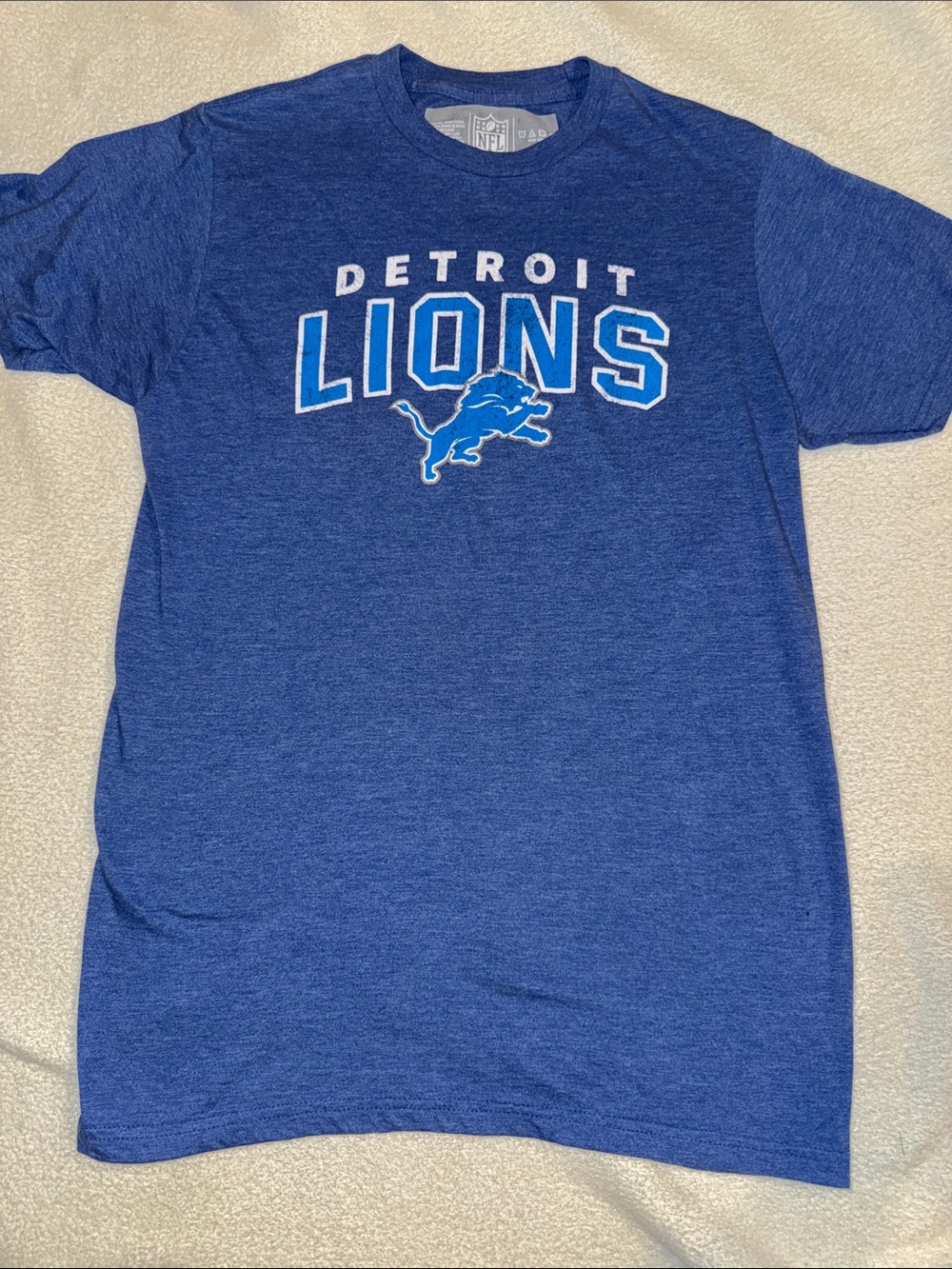 NFL Detroit Lions Tee - Blue NFL Team Shirt Size Medium